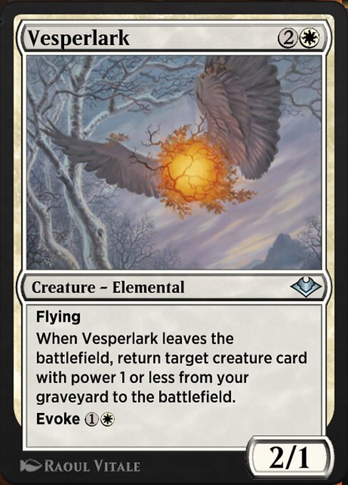 Vesperlark - Jumpstart: Historic Horizons (#156) - Illustrated by Raoul Vitale - Magic: The Gathering Card