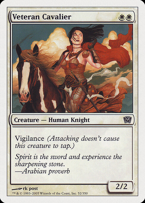 Veteran Cavalier - Ninth Edition Magic card