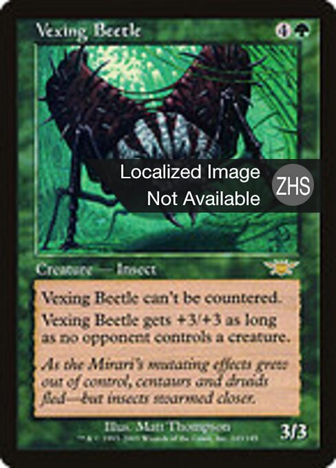 Coleottero Vessatore (Vexing Beetle) - Legions (#143) - Illustrated by Matt Thompson - Magic: The Gathering Card