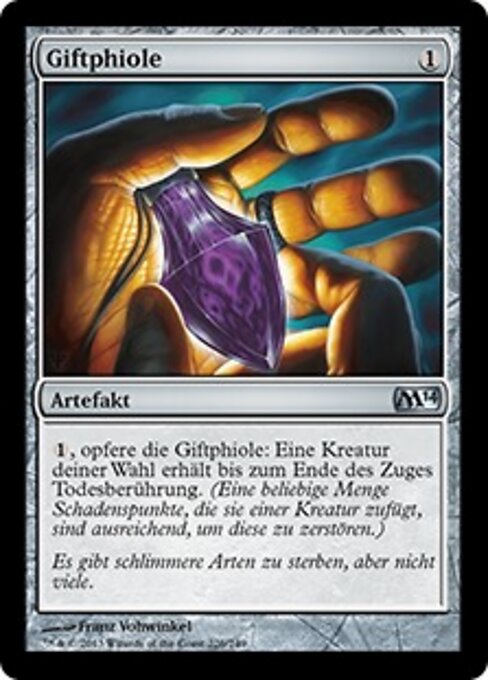 Giftphiole (Vial of Poison) - Magic 2014 (#226) - Illustrated by Franz Vohwinkel - Magic: The Gathering Card