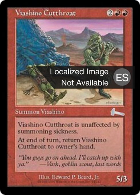 Coupe-jarret viashino (Viashino Cutthroat) - Urza's Legacy (#94) - Illustrated by Edward P. Beard, Jr. - Magic: The Gathering Card