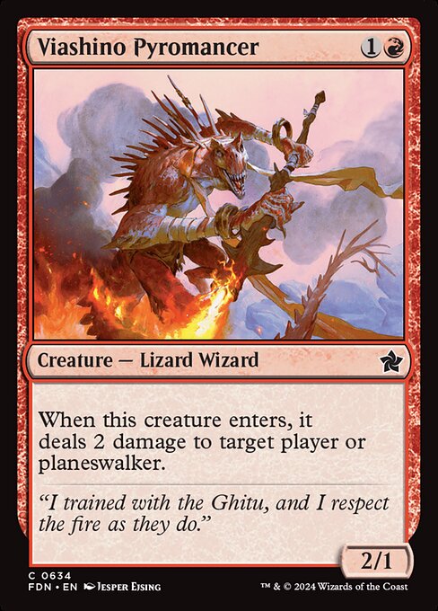 Viashino Pyromancer - Foundations Magic card