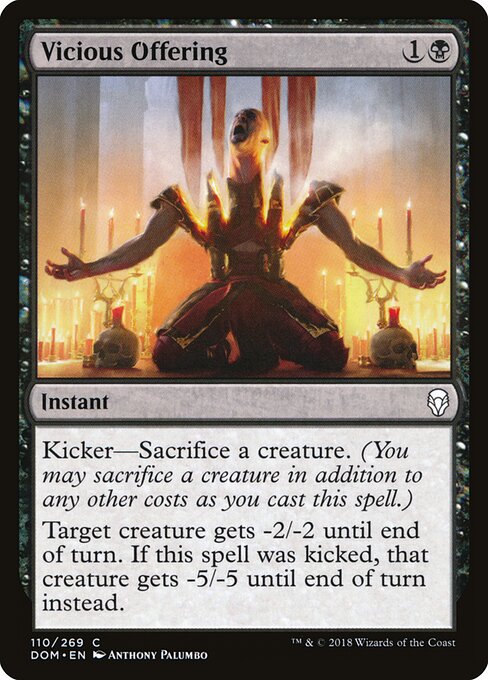 Vicious Offering - Dominaria Magic card
