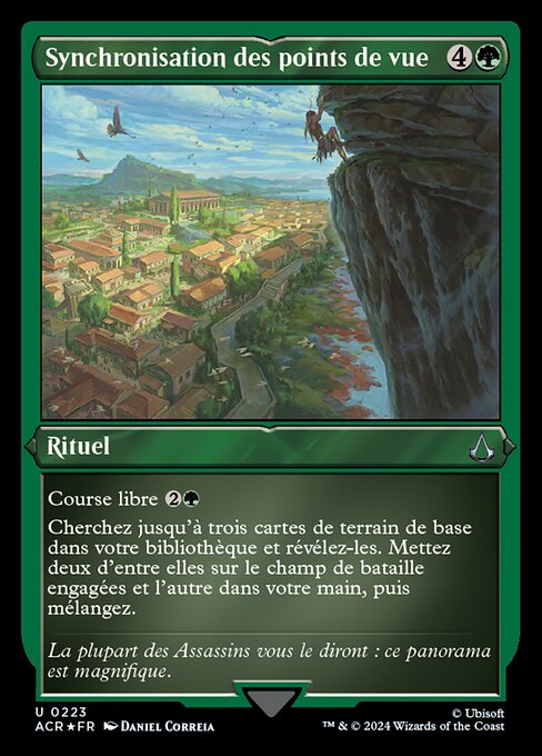 Aussichtspunkt-Synchronisation (Viewpoint Synchronization) - Assassin's Creed (#223) - Illustrated by Daniel Correia - Magic: The Gathering Card