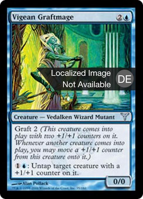 维氏殖法师 (Vigean Graftmage) - Modern Masters 2015 (#68) - Illustrated by Alan Pollack - Magic: The Gathering Card