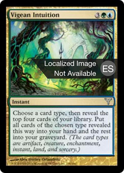 Intuito Vigeano (Vigean Intuition) - Dissension (#136) - Illustrated by Alex Horley-Orlandelli - Magic: The Gathering Card