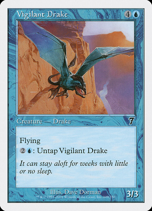 Vigilant Drake - Seventh Edition Magic card
