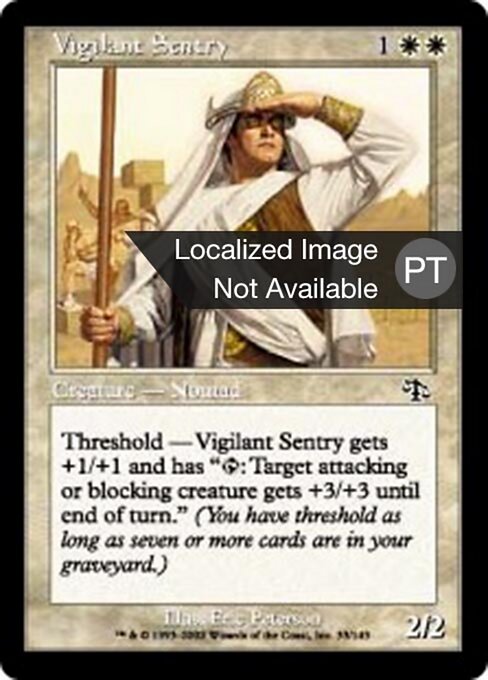 Sentinela Vigilante (Vigilant Sentry) - Judgment (#33) - Illustrated by Eric Peterson - Magic: The Gathering Card
