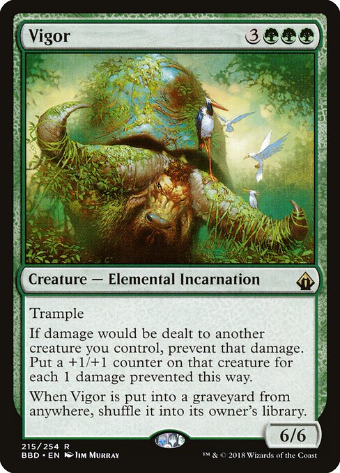 Vigor - Battlebond (#215) - Illustrated by Jim Murray - Magic: The Gathering Card