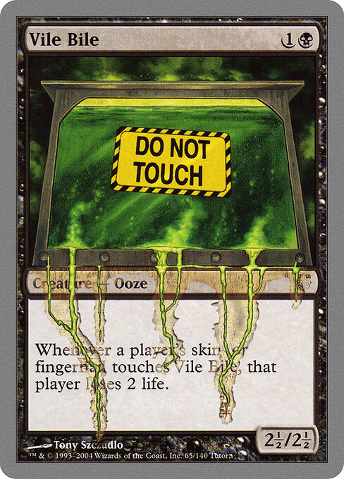 Vile Bile - Unhinged (#65) - Illustrated by Tony Szczudlo - Magic: The Gathering Card