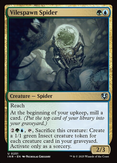 Vilespawn Spider - Innistrad Remastered (#251) - Illustrated by Nicholas Gregory - Magic: The Gathering Card