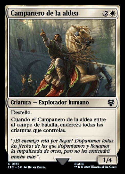 Campanaro del Villaggio (Village Bell-Ringer) - Tales of Middle-earth Commander (#181) - Illustrated by Brian Valeza - Magic: The Gathering Card