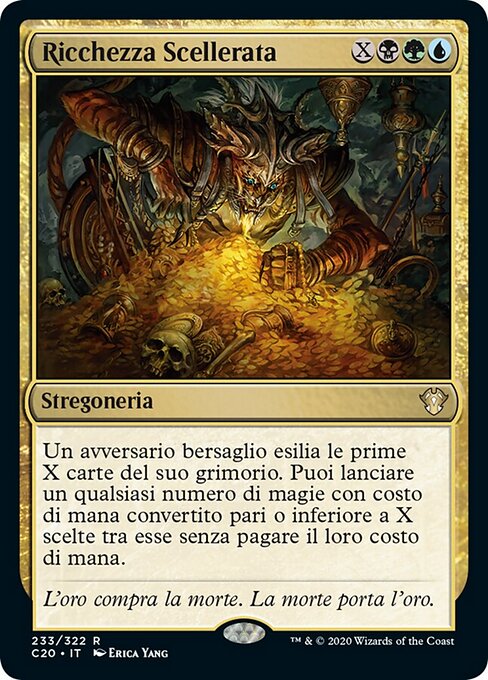 Ruchloser Reichtum (Villainous Wealth) - Double Masters 2022 (#550) - Illustrated by Erica Yang - Magic: The Gathering Card
