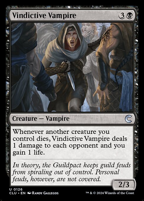 Vindictive Vampire - Ravnica: Clue Edition (#126) - Illustrated by Randy Gallegos - Magic: The Gathering Card