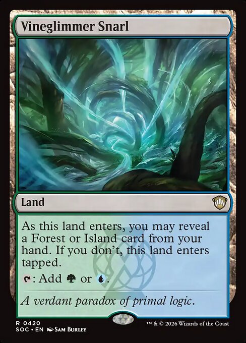 Vineglimmer Snarl - Secrets of Strixhaven Commander Magic card