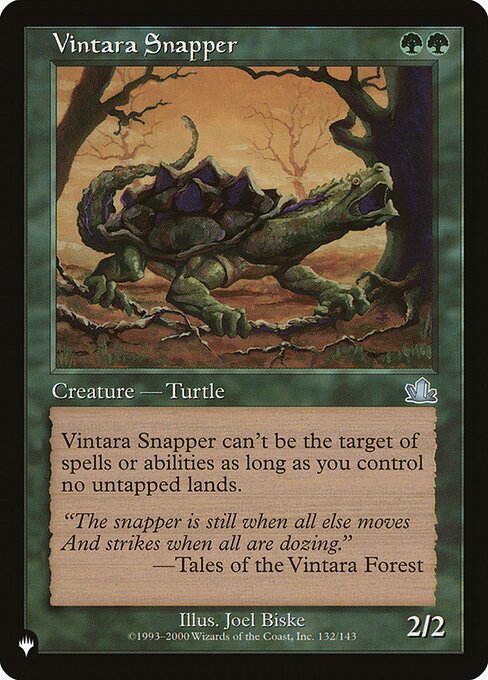 Tortue claqueuse de Vintara (Vintara Snapper) - Prophecy (#132) - Illustrated by Joel Biske - Magic: The Gathering Card