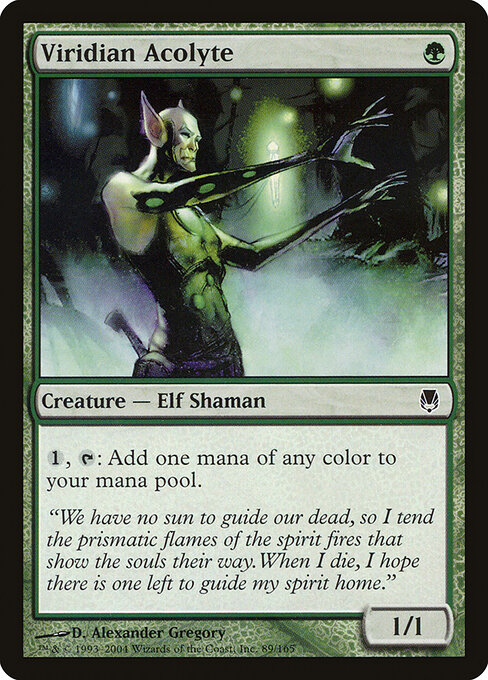 Viridian Acolyte - Darksteel Magic card