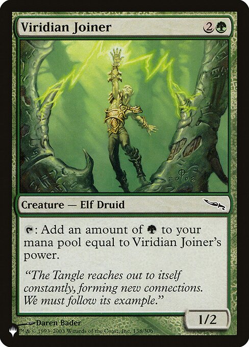 Giuntatore Viridiano (Viridian Joiner) - Mirrodin (#138) - Illustrated by Daren Bader - Magic: The Gathering Card