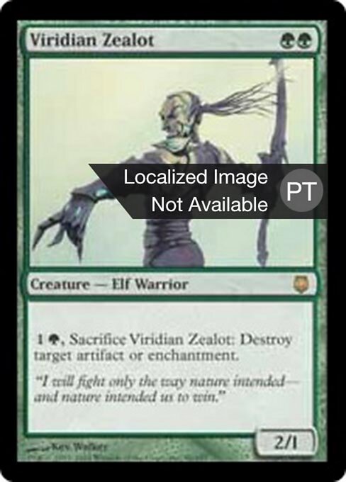 Zelote Viridiano (Viridian Zealot) - Darksteel (#90) - Illustrated by Kev Walker - Magic: The Gathering Card