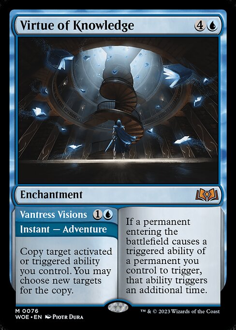 Virtue of Knowledge // Vantress Visions - Wilds of Eldraine Magic card