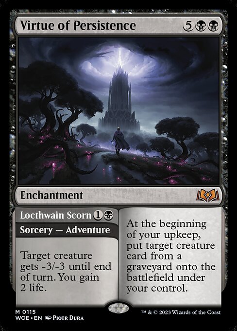 Virtue of Persistence // Locthwain Scorn - Wilds of Eldraine Magic card