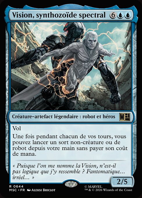 Vision, synthozoïde spectral (Vision, Spectral Synthezoid) - Marvel Super Heroes Commander (#644) - Illustrated by Aleksi Briclot - Magic: The Gathering Card