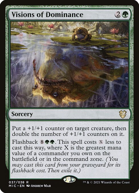 Visions of Dominance - Midnight Hunt Commander Magic card