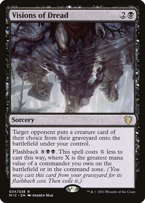 Visions of Dread - Midnight Hunt Commander Magic card