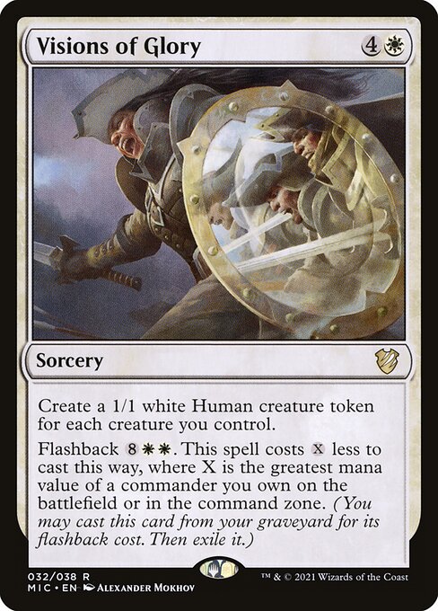 Visioni di Gloria (Visions of Glory) - Tales of Middle-earth Commander (#182) - Illustrated by Justyna Dura - Magic: The Gathering Card