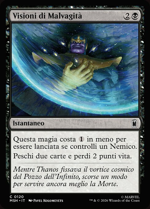 Visioni di Malvagità (Visions of Villainy) - Marvel Super Heroes (#120) - Illustrated by Pavel Kolomeyets - Magic: The Gathering Card