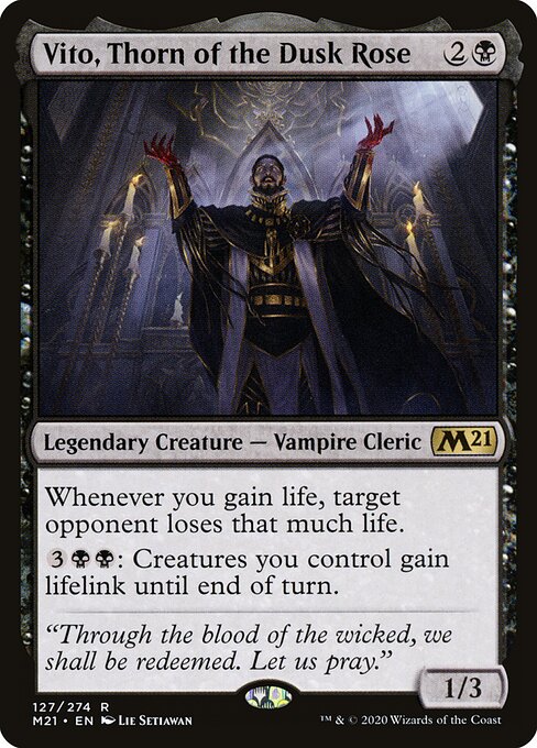 Vito, Thorn of the Dusk Rose - Core Set 2021 Magic card