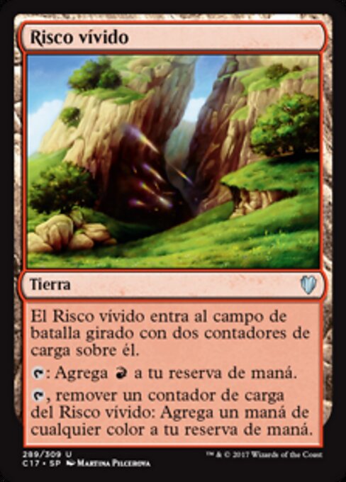 Risco vívido (Vivid Crag) - Commander 2011 (#293) - Illustrated by Martina Pilcerova - Magic: The Gathering Card