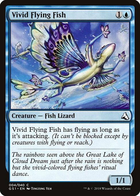 Vivid Flying Fish - Global Series Jiang Yanggu & Mu Yanling (#4) - Illustrated by Tingting Yeh - Magic: The Gathering Card