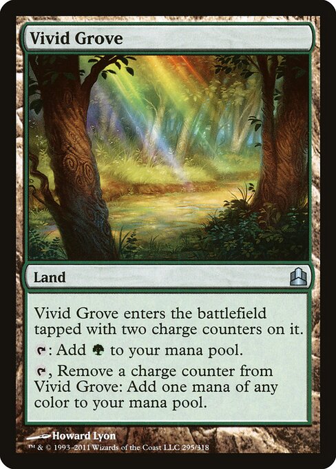 Boschetto Iridescente (Vivid Grove) - Commander 2011 (#295) - Illustrated by Howard Lyon - Magic: The Gathering Card