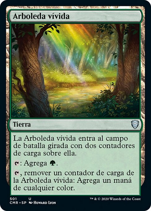Arboleda vívida (Vivid Grove) - Commander Legends (#501) - Illustrated by Howard Lyon - Magic: The Gathering Card