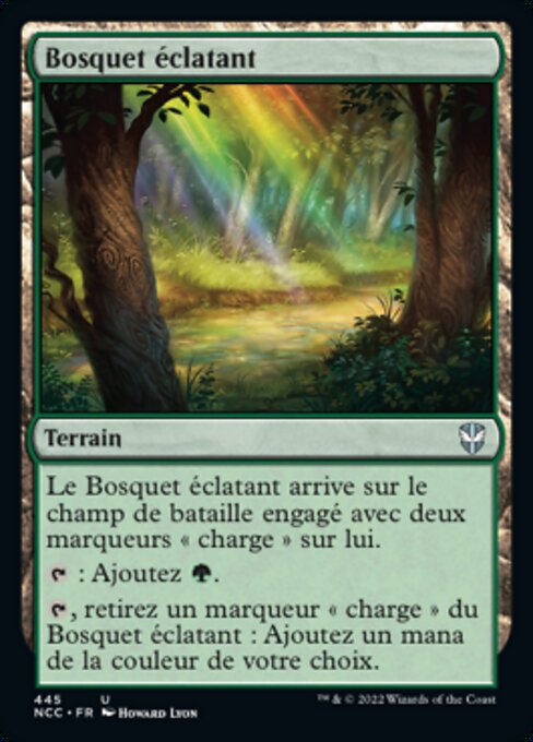 Munterer Hain (Vivid Grove) - New Capenna Commander (#445) - Illustrated by Howard Lyon - Magic: The Gathering Card