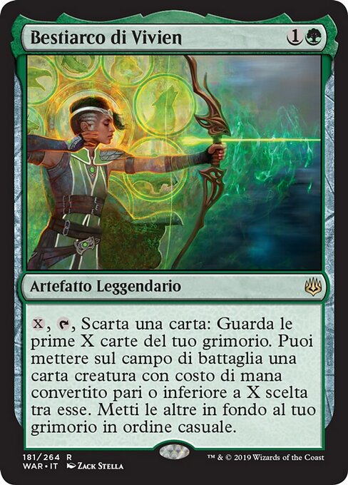 ビビアンのアーク弓 (Vivien's Arkbow) - War of the Spark (#181) - Illustrated by Zack Stella - Magic: The Gathering Card