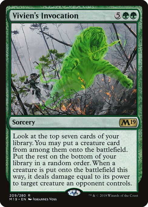 Vivien's Invocation - Core Set 2019 (#209) - Illustrated by Johannes Voss - Magic: The Gathering Card