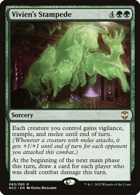 Vivien's Stampede - New Capenna Commander (#65) - Illustrated by Olena Richards - Magic: The Gathering Card