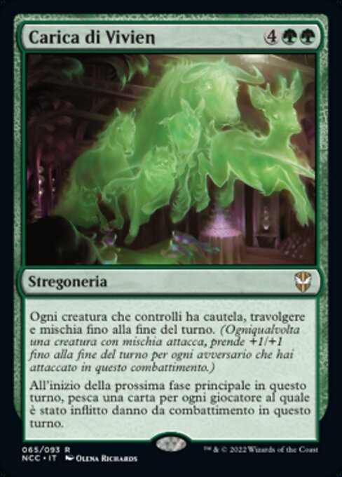 Carica di Vivien (Vivien's Stampede) - New Capenna Commander (#65) - Illustrated by Olena Richards - Magic: The Gathering Card