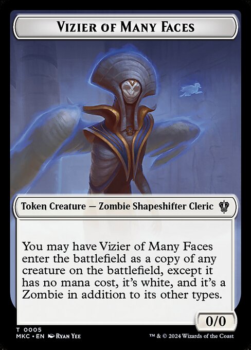 Visir dei Molti Volti (Vizier of Many Faces) - Aetherdrift Commander (#84) - Illustrated by Ryan Yee - Magic: The Gathering Card