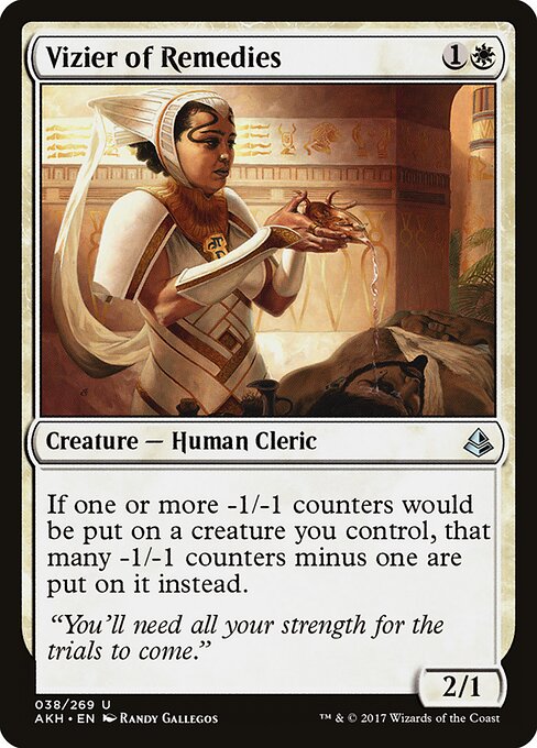 Vizier of Remedies - Amonkhet (#38) - Illustrated by Randy Gallegos - Magic: The Gathering Card