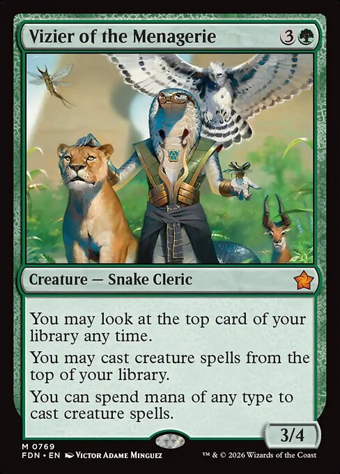 Vizier of the Menagerie - Foundations Magic card