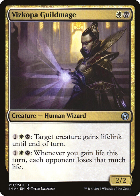 Vizkopa Guildmage - Iconic Masters (#211) - Illustrated by Tyler Jacobson - Magic: The Gathering Card