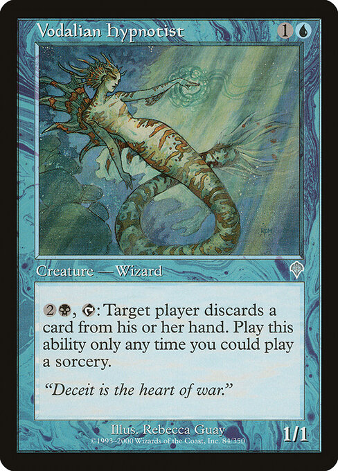 Vodalian Hypnotist - Invasion (#84) - Illustrated by Rebecca Guay - Magic: The Gathering Card