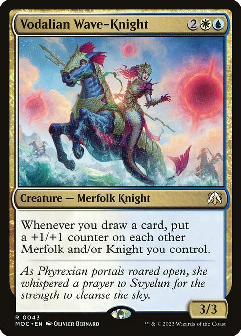 Vodalian Wave-Knight - March of the Machine Commander Magic card