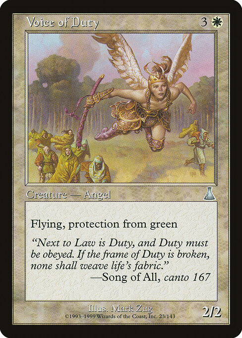 Voice of Duty - Urza's Destiny Magic card