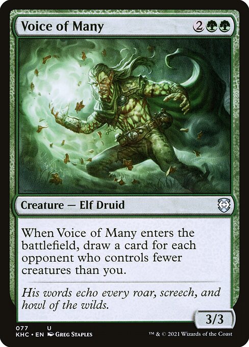 Voice of Many - Kaldheim Commander Magic card