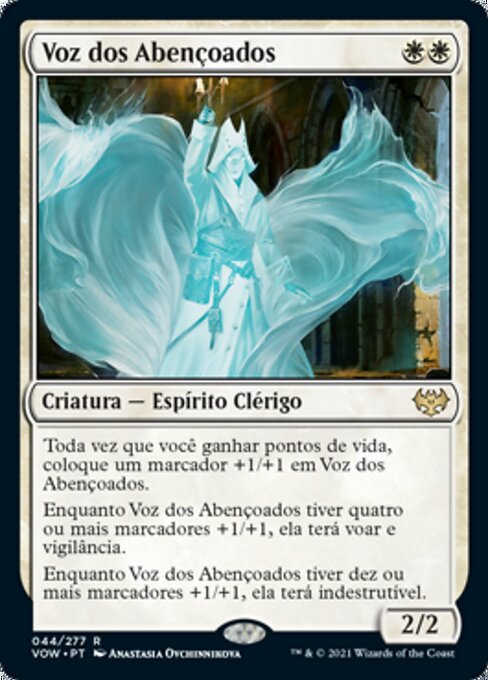 祝福されし者の声 (Voice of the Blessed) - Innistrad: Crimson Vow (#354) - Illustrated by Anastasia Ovchinnikova - Magic: The Gathering Card