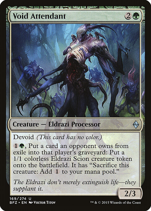 Diener der Leere (Void Attendant) - Battle for Zendikar (#169) - Illustrated by Viktor Titov - Magic: The Gathering Card
